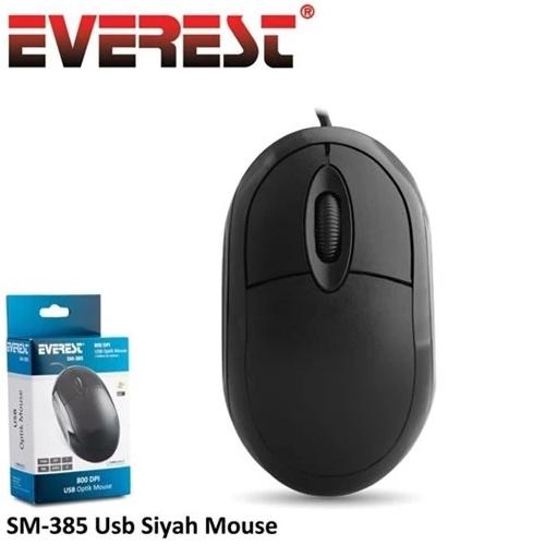 Everest SM-385 Usb Optic Siyah Mouse