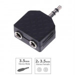 DARK DK-CB-AU35X235 3.5mm Stereo Erkek - 2 x 3.5mm Stereo Diş Dönüştürücü Adaptör