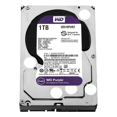 WD 3.5 PURPLE 1TB 5400RPM 64MB SATA3 Güvenlik HDD WD10PURZ (7/24)