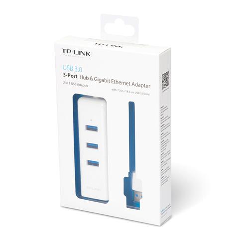 TP-LINK UE330 3 Port Gigabit Ethernet Girişli Usb 3.0 Çoklayıcı Hub