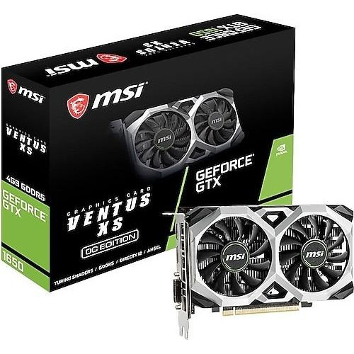 MSI NVIDIA 4GB GTX1650 GeForce GDDR6 128 Bit VENTUS XS OCV1 HDMI DP DVI 16X (PCIe 3.0)