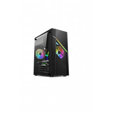 REVENGE ELEGANCE DELUX (Powersız) TEMPERLI CAM SIYAH 1x FAN RGB Atx Kasa