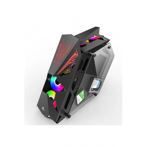 REVENGE DARK LORD (Powersız) TEMPERLI CAM SIYAH 8X12CM RGB FAN ROBOTİK ATX KASA