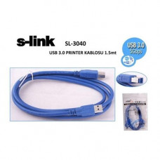 S-LINK SL-3040 Usb 3.0 A Tip B Tip Yazıcı Kablosu ( 1.5 Metre )