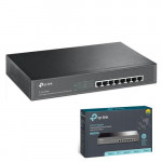 TP-LINK TL-SG1008MP 8 Port 10/100/1000 8x PoE Rack Mountable Switch (153W) (Siyah Çelik Kasalı)